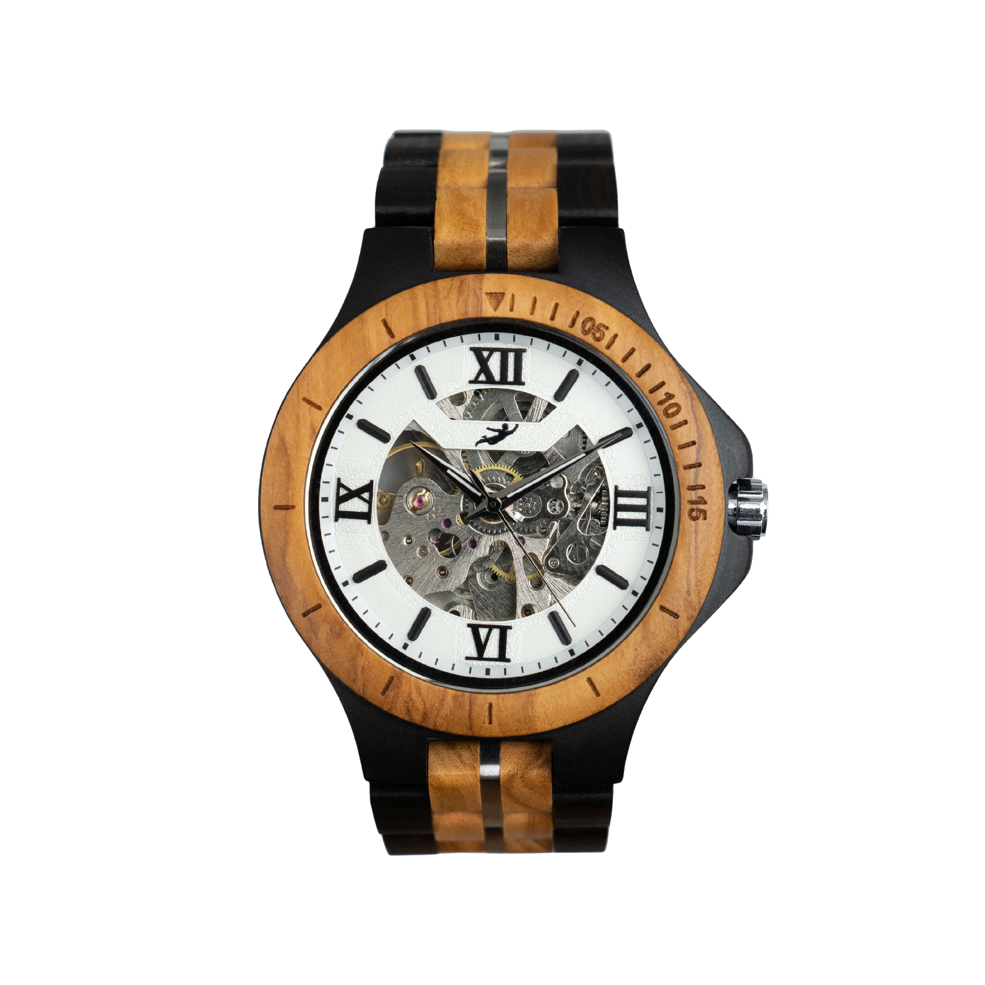 Aletschhorn Automatik Holzuhr hell