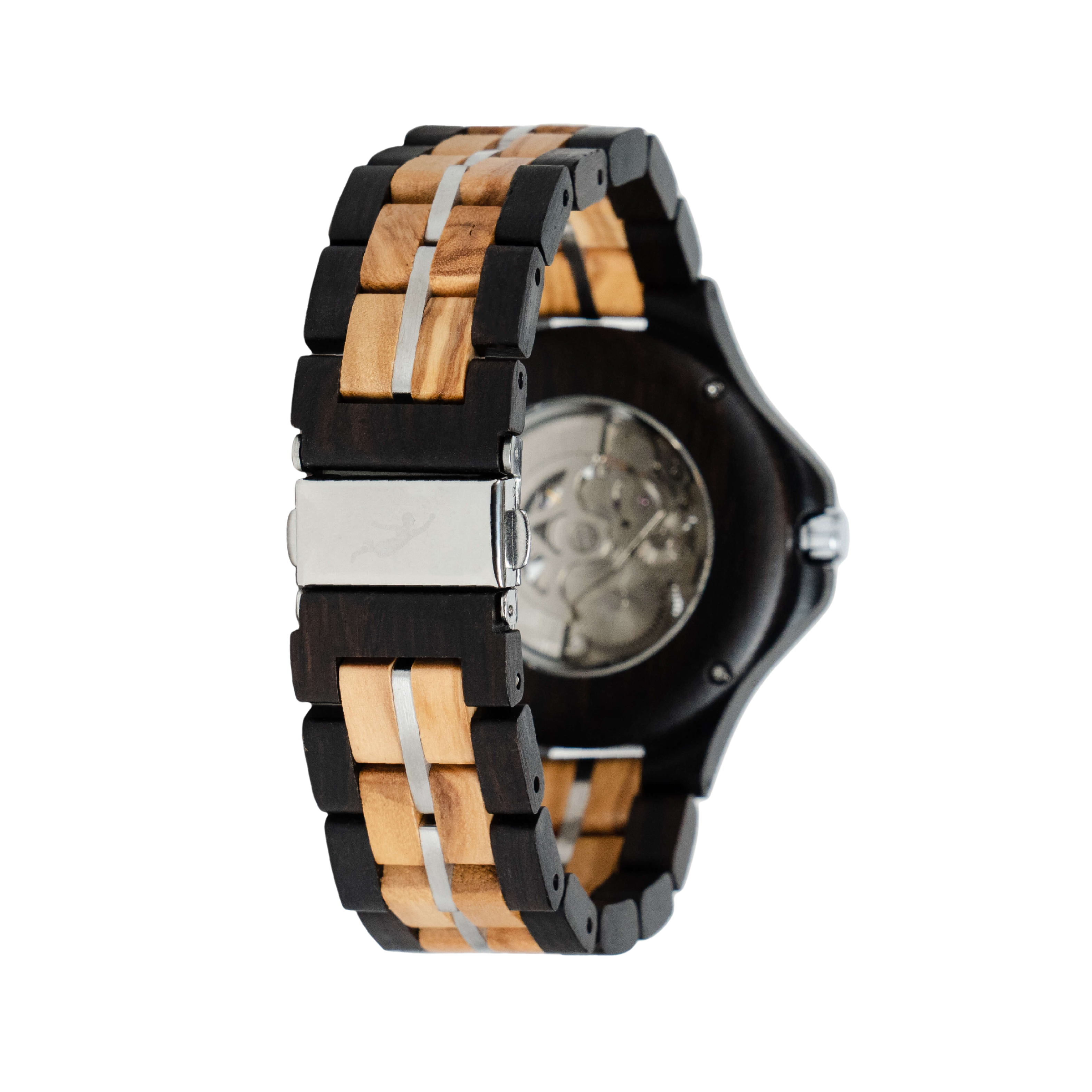 Aletschhorn Automatik Holzuhr hell