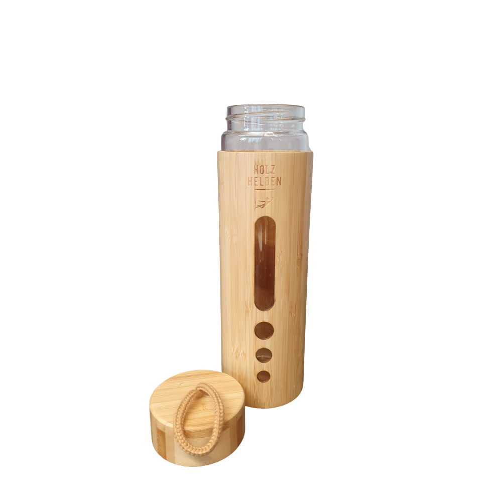 Wasserflasche Bambus mit grosser Öffnung
