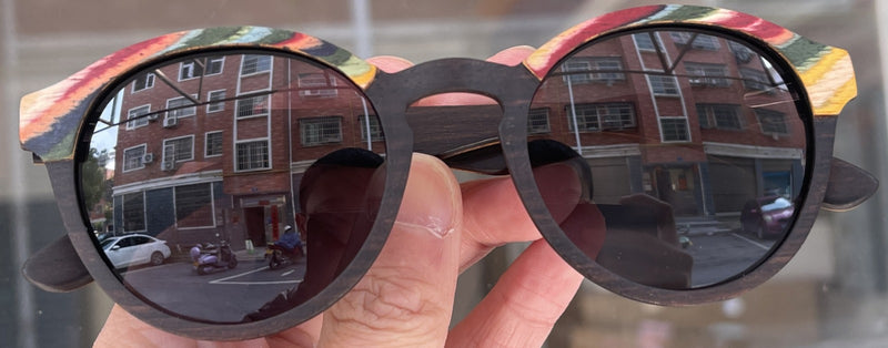 Sonnenbrille Ebenholz Bunt