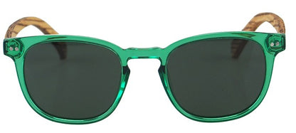 Sonnenbrille Acetat/Olivenholz Grün