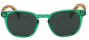 Sonnenbrille Acetat/Olivenholz Grün