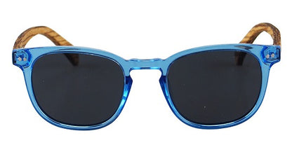 Sonnenbrille Acetat/Olivenholz Blau