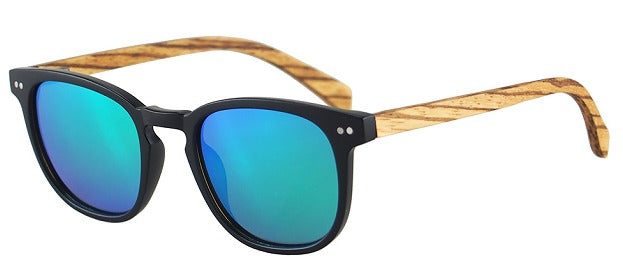 Sonnenbrille Acetat/Olivenholz Schwarz
