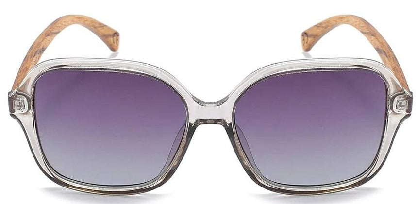 Sonnenbrille Acetat/Olivenholz Grau