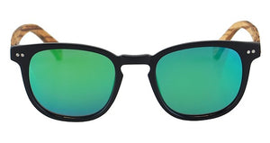 Sonnenbrille Acetat/Olivenholz Schwarz