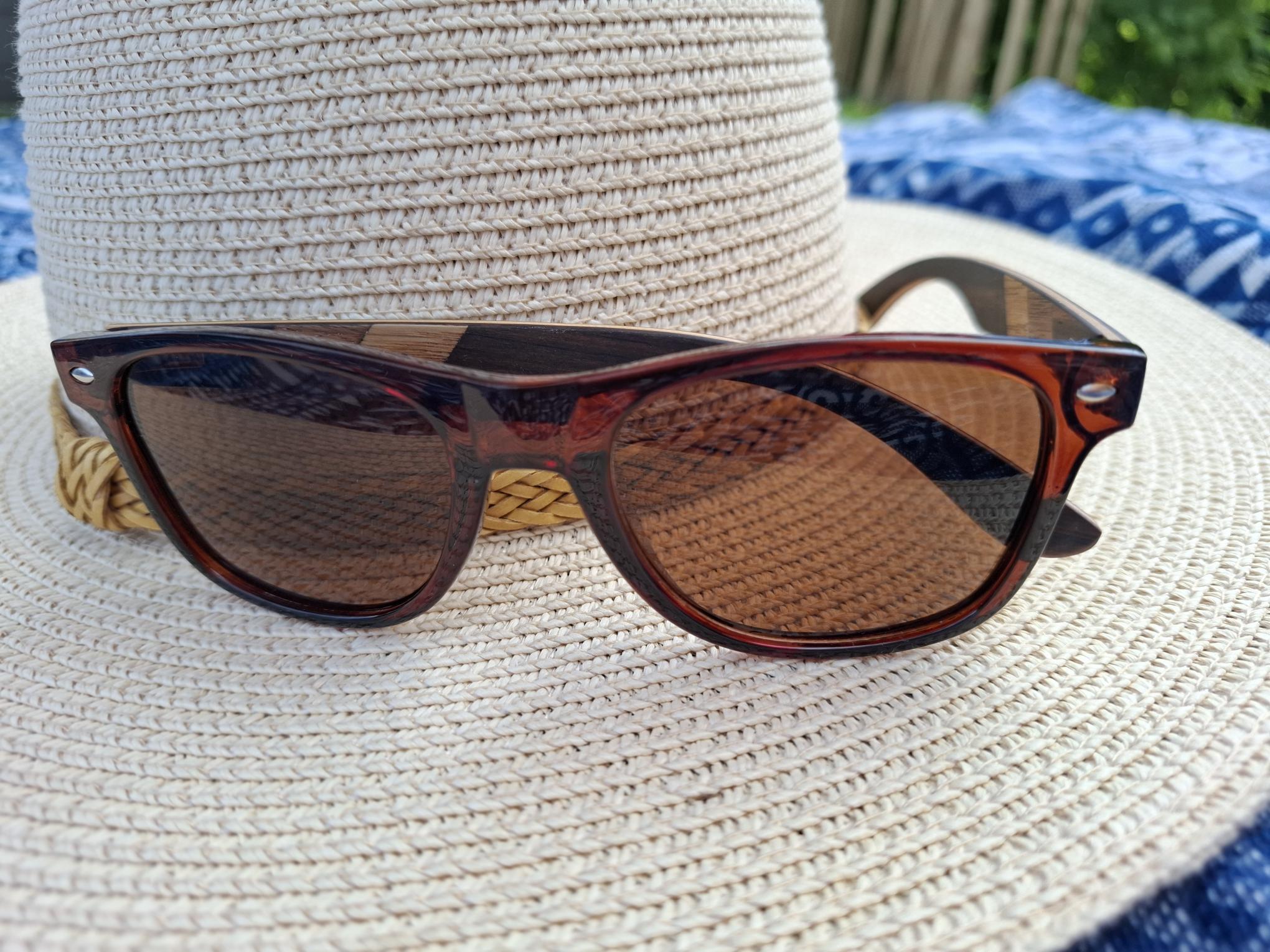 Sonnenbrille Acetat/Holz-Mix Braun