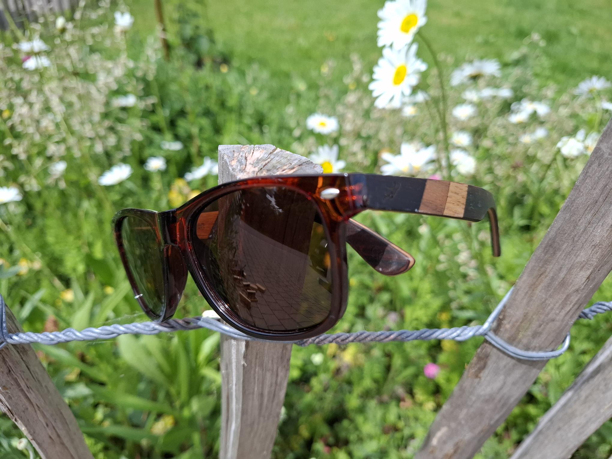 Sonnenbrille Acetat/Holz-Mix Braun