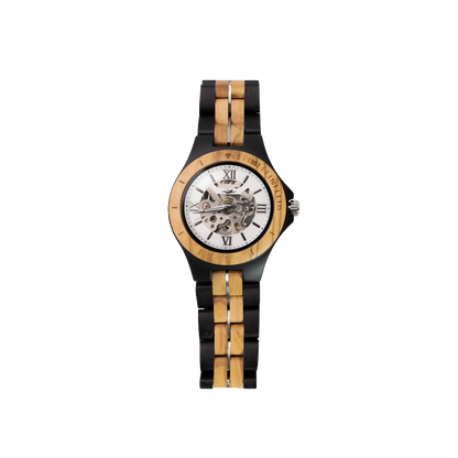 Aletschhorn Lady Automatik Holzuhr hell