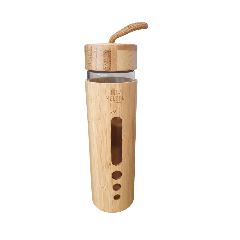 Wasserflasche Bambus mit grosser Öffnung
