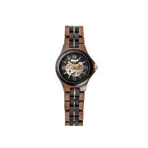*Neu* Aletschhorn Lady Automatik Holzuhr dunkel